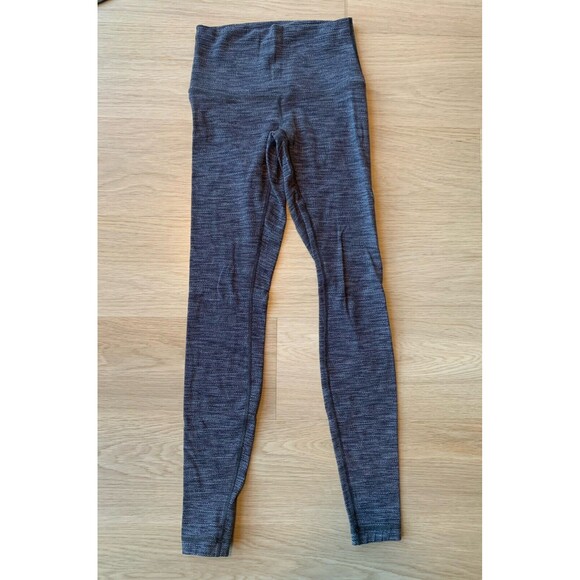 Lululemon Wunder Under Low-Rise Tight 28" Luon Variegated Knit Heathered Black - Picture 4 of 11